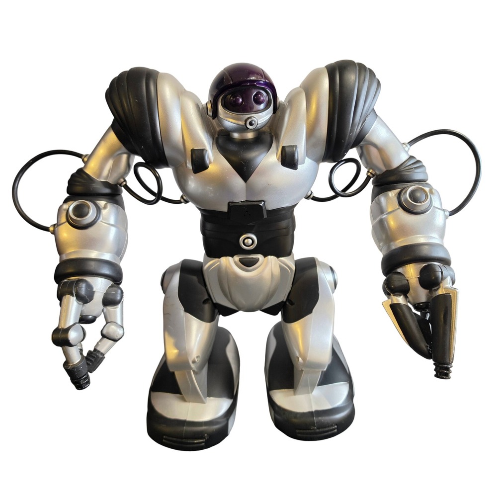 WowWee Robosapien Humanoid Toy Robot Silver Black -No Remote 13 Inch
